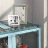 Blue Stackable Storage Bins with Wheels