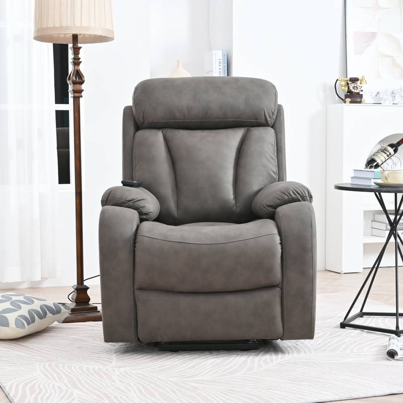 CozyLift Recliner Sofa - Comfort for Seniors in Dark Gray