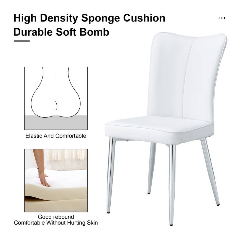 Chic White Dining Chair Set