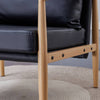 Chic Black Leather Accent Chair