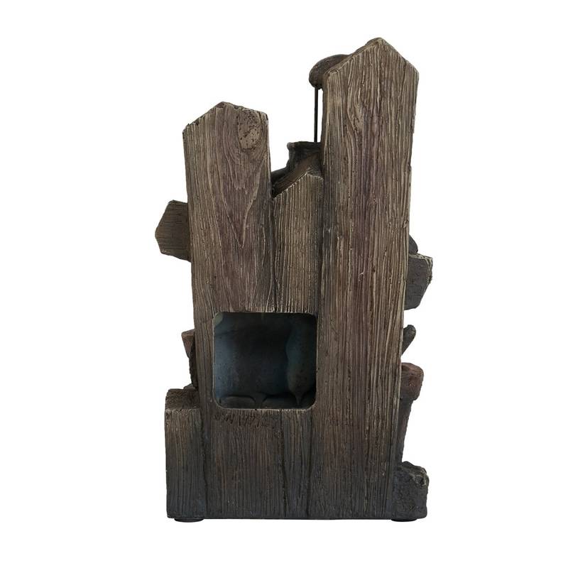 Charming Antique Pump Water Fountain with LED Glow