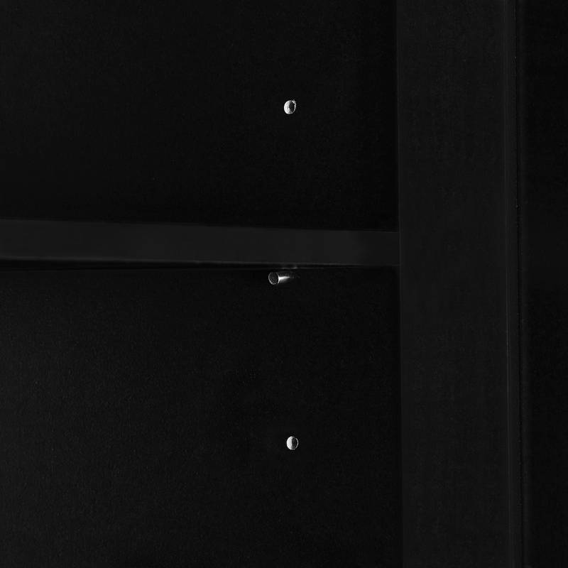 Versatile Black Storage Cabinet with Adjustable Shelves