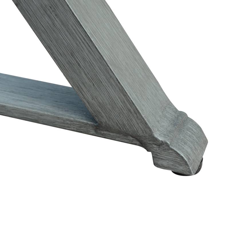 Chic Gray Aluminum Outdoor Bench
