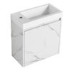 Chic Wall-Mounted Bathroom Vanity with Resin Sink & Quiet-Close Door