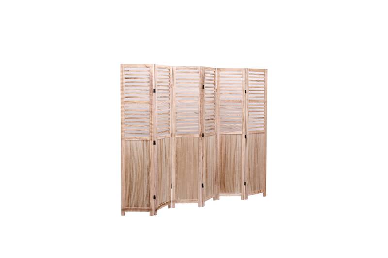 Natural Wood Folding Room Divider