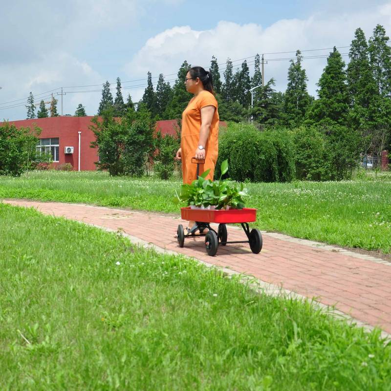 Rugged Red All-Terrain Garden Cart