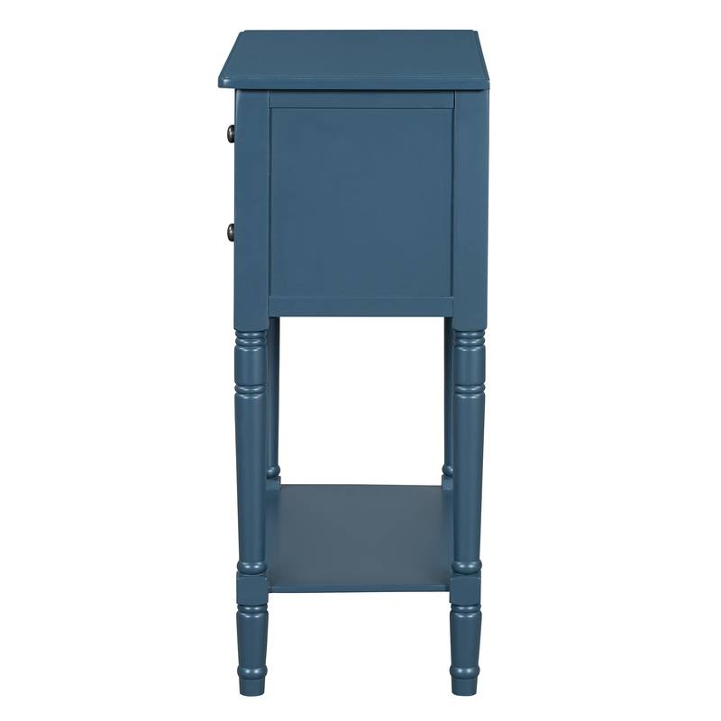 Navy Slim Storage Console Table