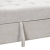 Chic Light Gray Chaise Lounge with Hidden Storage and USB Charger