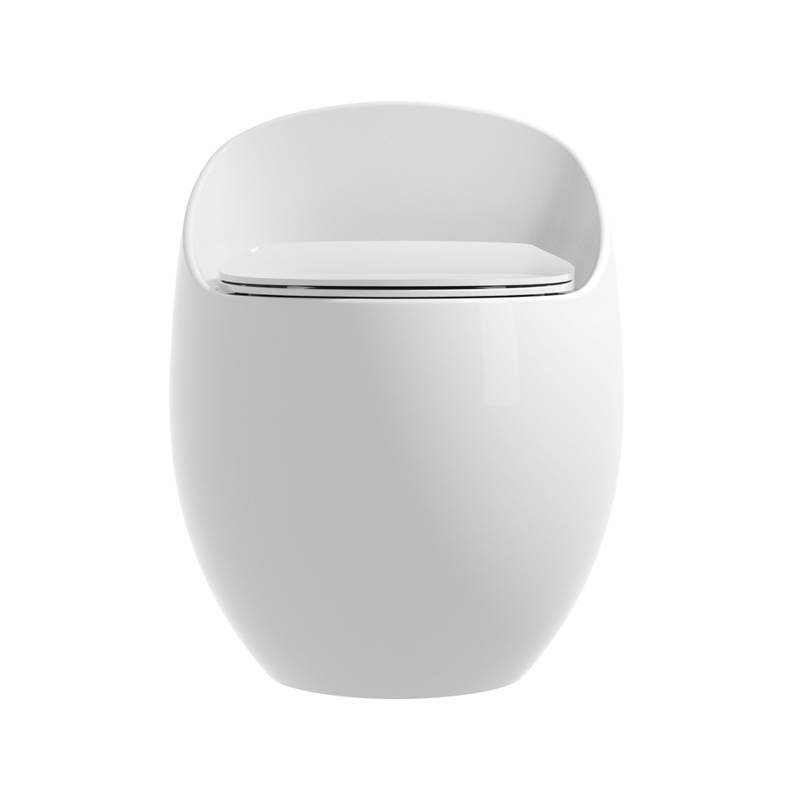 Sleek Egg-Shaped Toilet in Glossy White