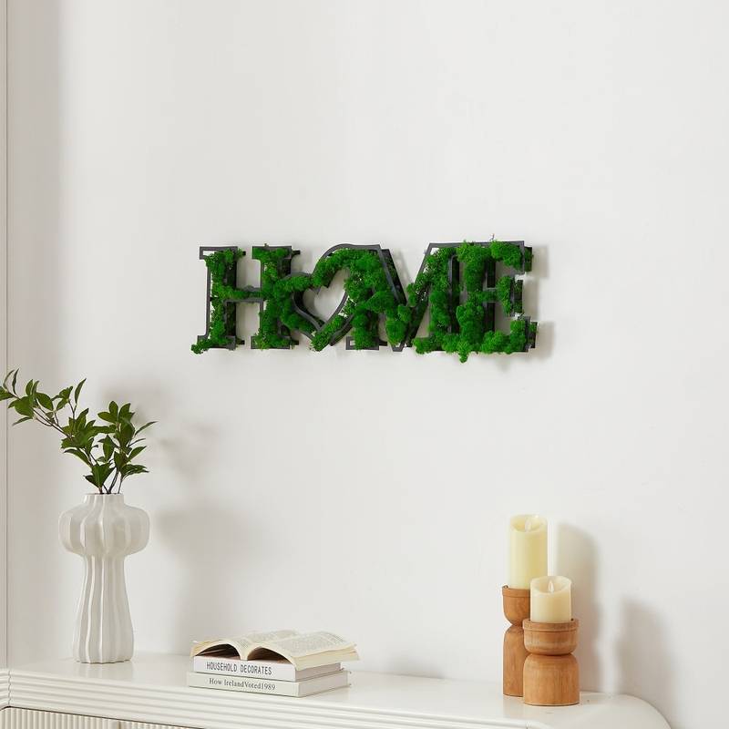 Mossy HOME Letter Wall Art