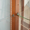 Luminous Walnut Curio Cabinet with Adjustable Shelves and Mirror Back