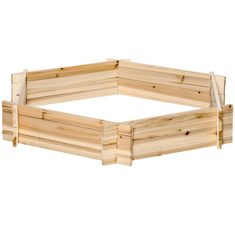 Hexagon Wooden Garden Bed