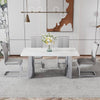 Sleek Marble-Design Dining Table