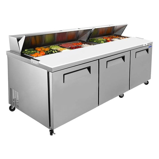 Chill & Prep Pro: Commercial Refrigerator with Butcher Block Top