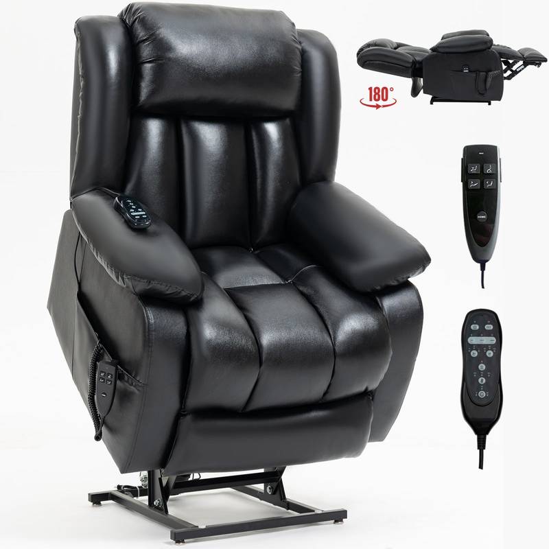 Ultimate Comfort Leather Recliner with Massage & Heat