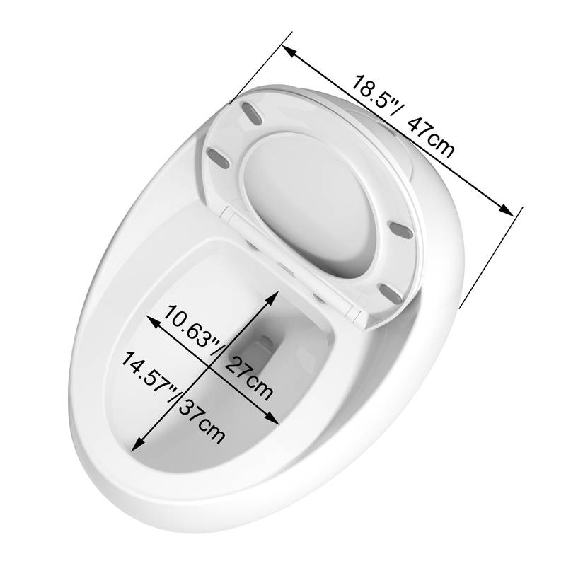 Sleek Egg-Shaped Toilet in Glossy White