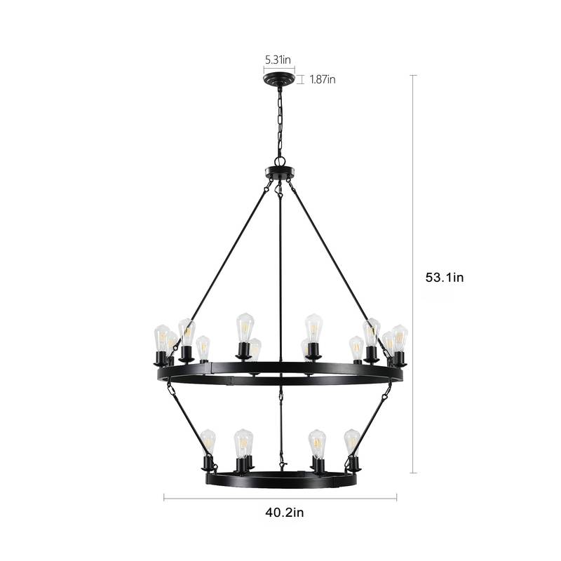 Vintage Charm Double-Tier Chandelier