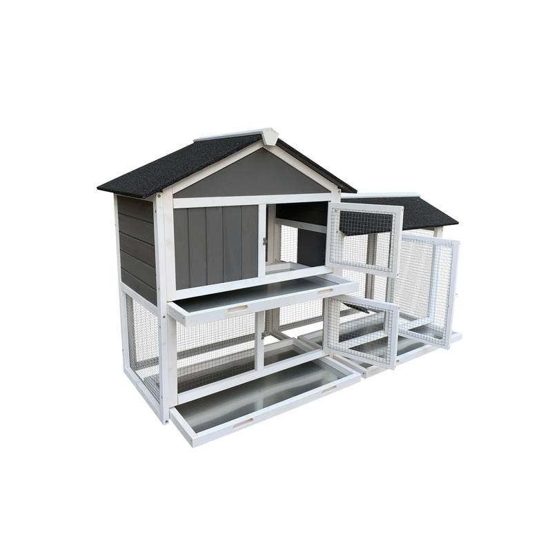 Cozy Rabbit Retreat with Removable Ramp and Run