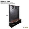 Chic Farmhouse Entryway Bench with Hooks & Shelves