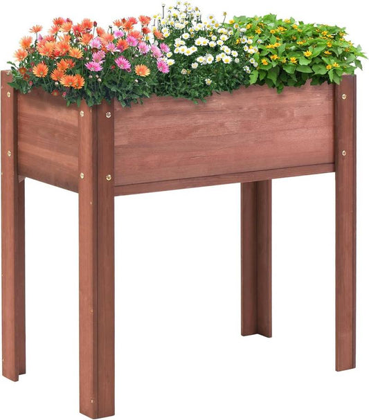 Elevated Wooden Garden Bed - Perfect for Growing Plants and Herbs