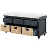 Rustic Charm Storage Bench with Baskets