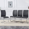 Sleek Gray Arch Dining Chairs - Set of 4