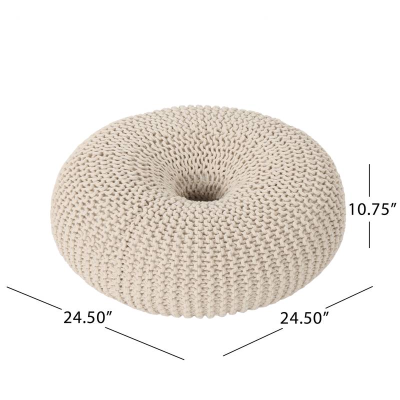 Cozy Knit Pouf