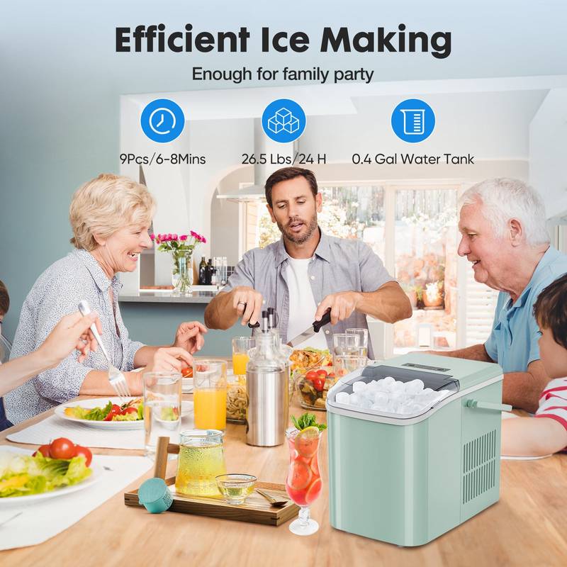 Chill Buddy: Green Portable Ice Maker