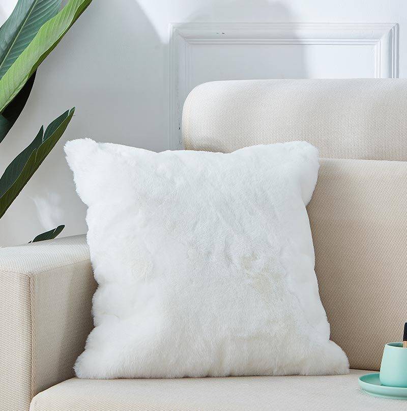 Chic Chinchilla Faux Fur Pillow