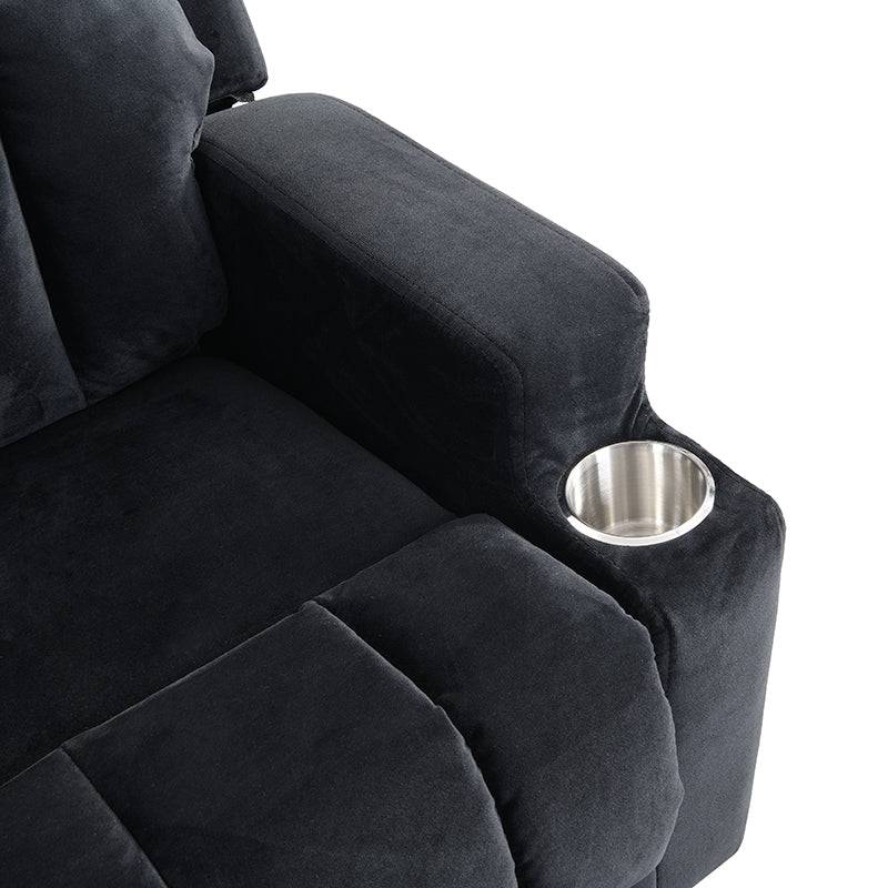 Cozy Kids Recliner with Cup Holders and Footrest