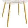 Chic Crystal Dining Chairs - Set of Four with Gold Legs