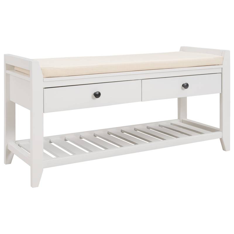 Stylish Storage Bench with Cushion