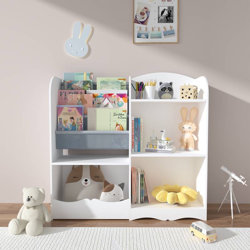 Kiddo's Cozy Bookshelf and Toy Fun Zone