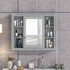 Sleek Wall-Mounted Mirror Cabinet with Open Shelves