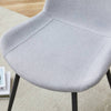 Cozy Linen-Cotton Dining Chair Set - Four Light Gray Beauties