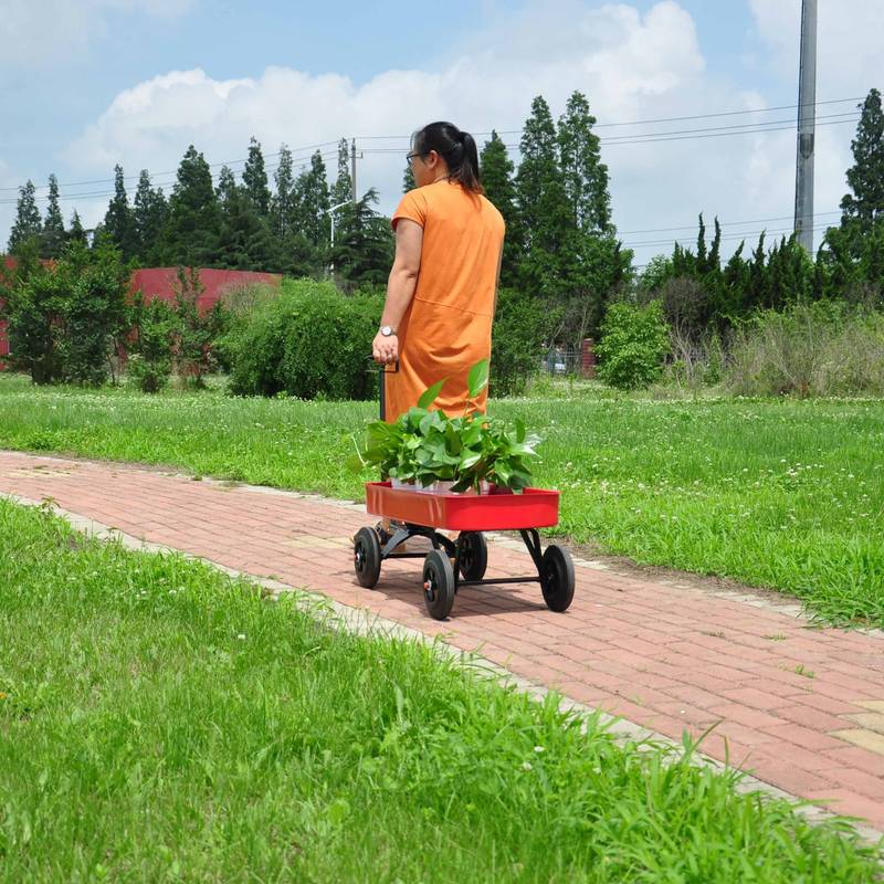 Rugged Red All-Terrain Garden Cart