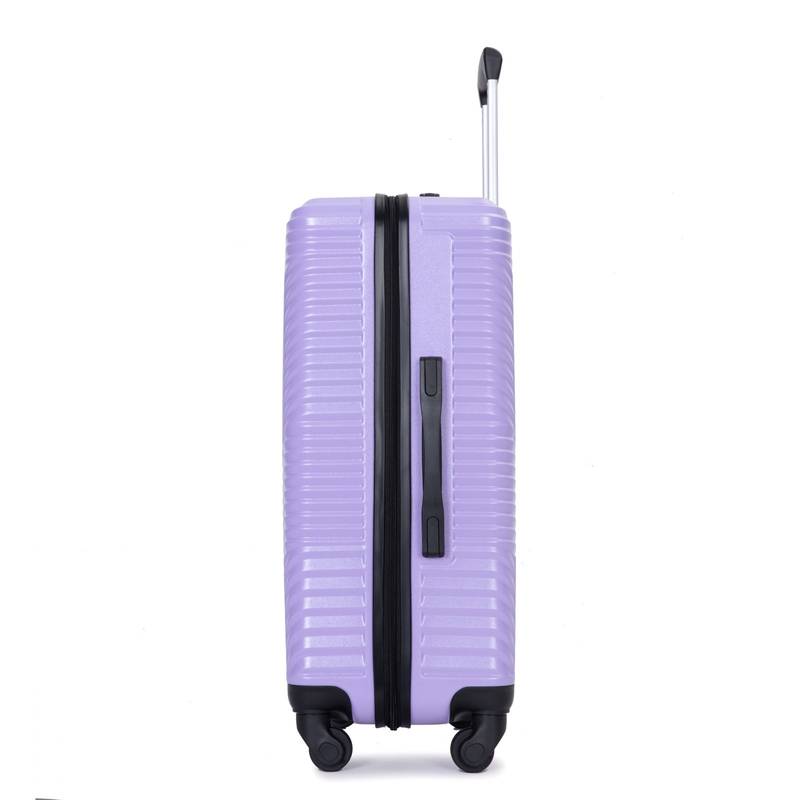Lightweight Purple Luggage Set with Spinner Wheels