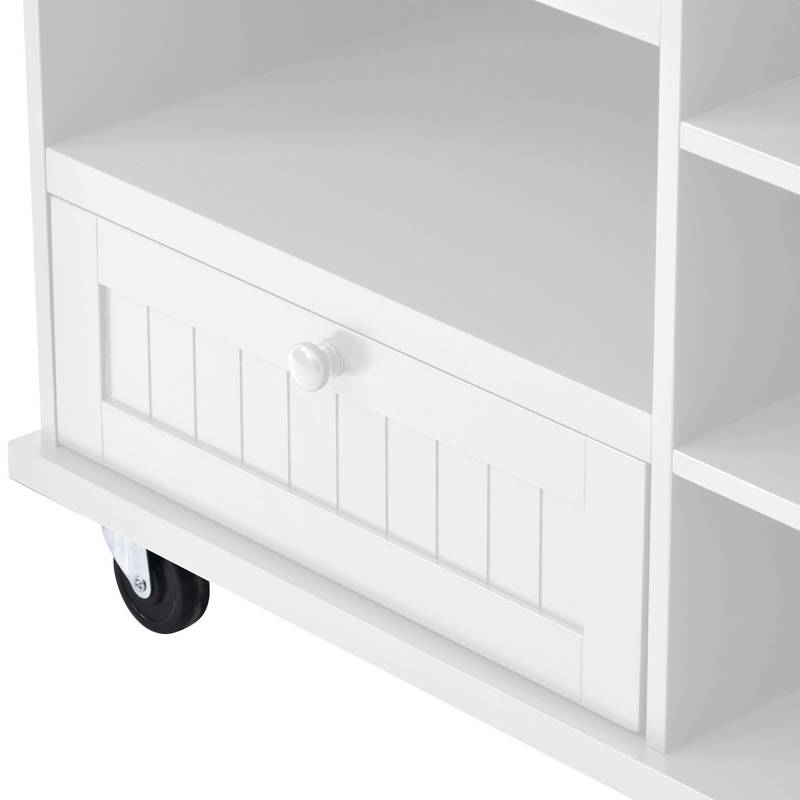 Versatile Kitchen Island Cart with Storage & Locking Wheels