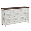 Rustic Farmhouse 7-Drawer Dresser & TV Stand