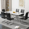 Sleek Marble Dining Table with Silver Legs for Stylish Gatherings