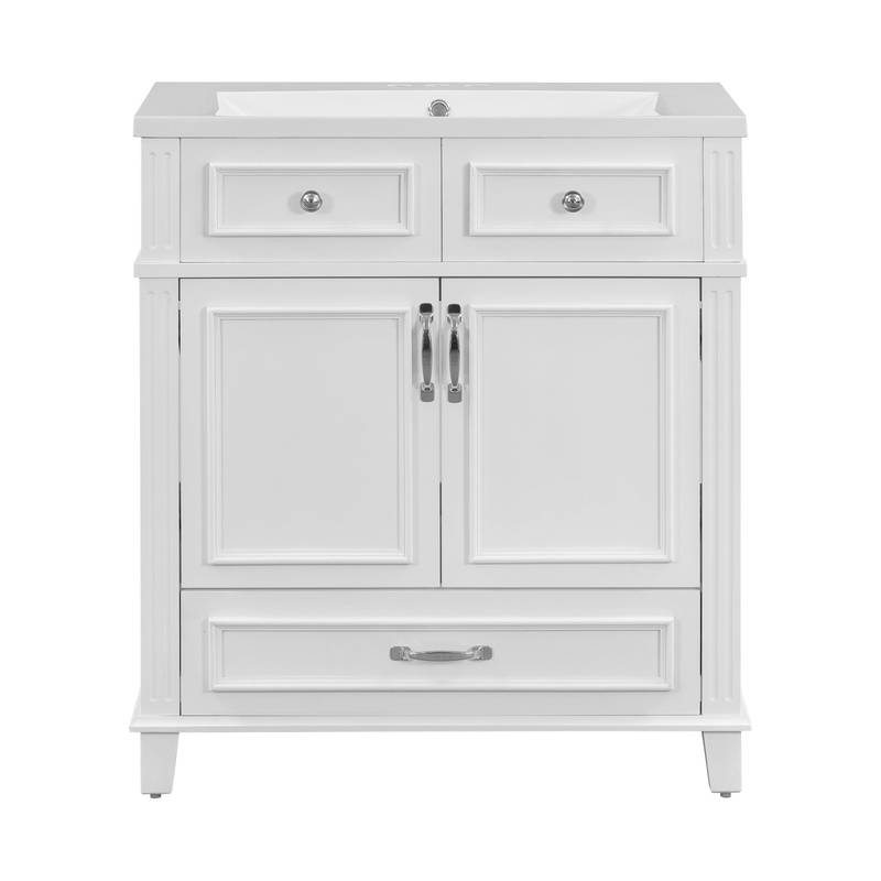 Charming Retro Bathroom Vanity with Soft Close Doors