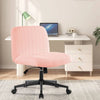 Cozy Teddy Velvet Armless Office Chair