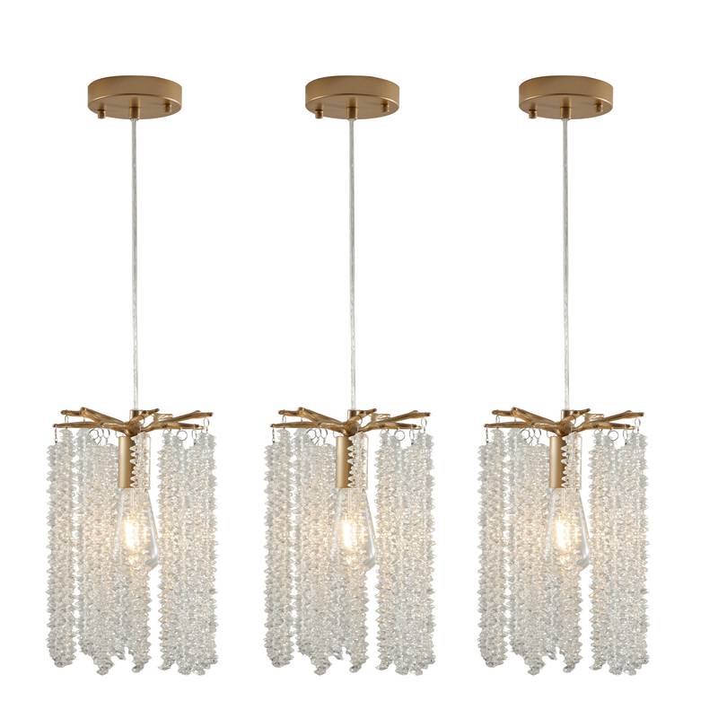 Chic Crystal Cascade Pendant Trio
