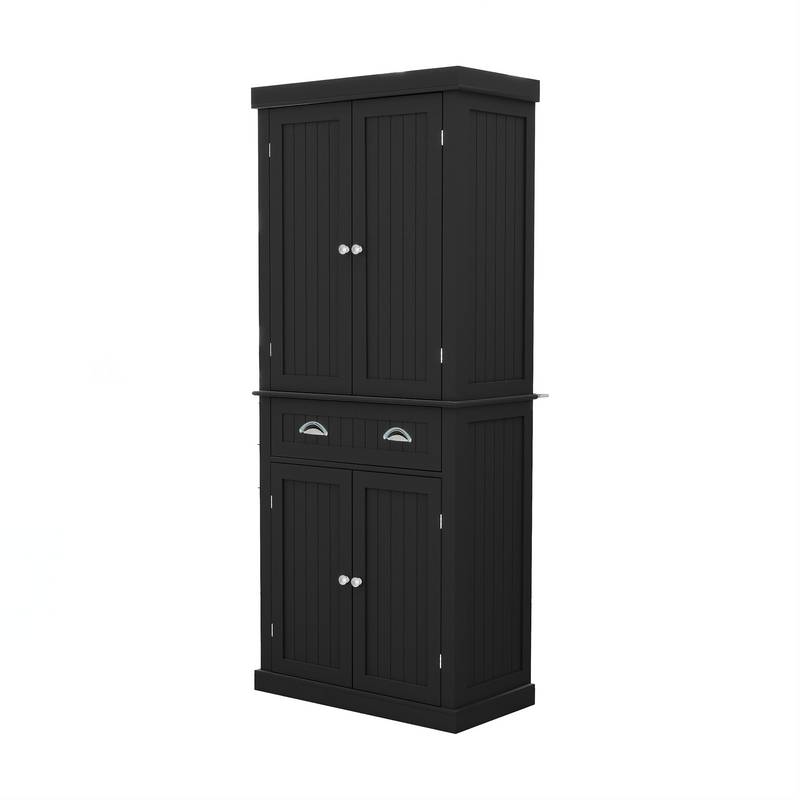Chic Pantry Cabinet with Custom Shelves