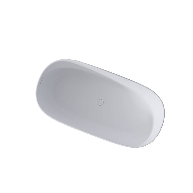 Modern Soaking Bathtub in White