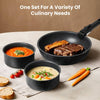 Sleek Non-Stick Pots and Pans Set with Easy Grip Handle