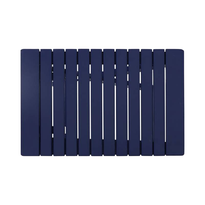 Navy Blue Folding Wooden Side Table