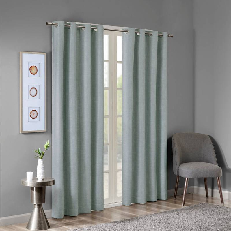 Chic Heathered Blackout Grommet Curtain Panel