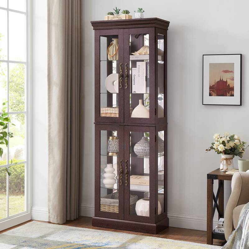 Cherry Glow Display Cabinet