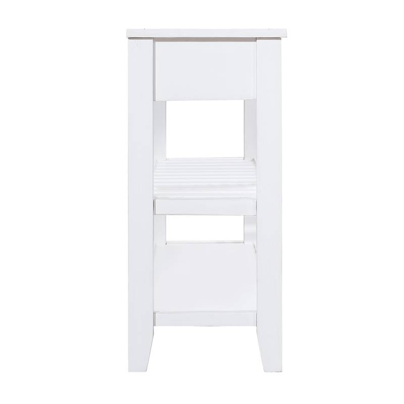 Charming Mid-Century Console Table with Drawers and Shelves